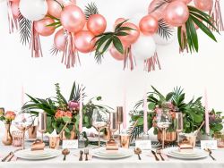 Somistuskumipallot 100kpl/pss, metallic rose gold