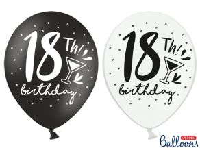 18th!Birthday kumipallo mix 6kpl/pss