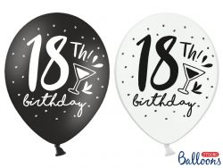 18th!Birthday kumipallo mix 6kpl/pss