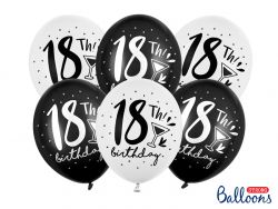 18th!Birthday kumipallo mix 6kpl/pss