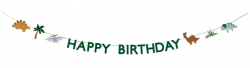 Dinosaurus Happy Birthday banneri 3m