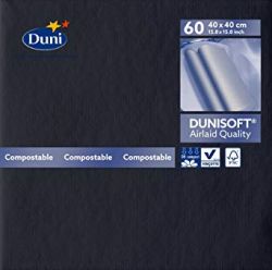 Dunisoft 40x40cm lautasliina 60kpl/pkt, musta