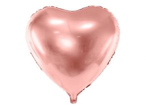 Ruusukultainen sydän foliopallo 