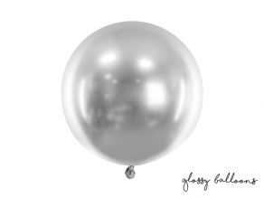 Jättipallo Glossy hopea 60cm