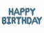 Happy Birthday foliopallo tummansininen 340x35cm