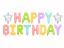 Happy Birthday värikäs puhallettava foliopallosomiste tähdillä