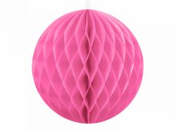 Pyöreä honeycomb paperikoriste pinkki 10cm