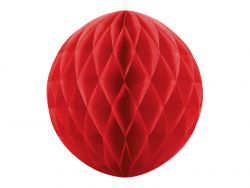 Pyöreä honeycomb paperikoriste punainen 40cm