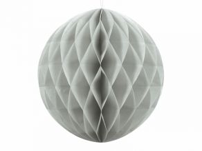 Pyöreä honeycomb paperikoriste harmaa 40cm