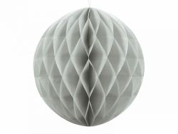 Pyöreä honeycomb paperikoriste harmaa 40cm