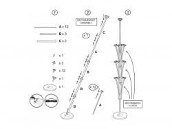 Ilmapalloteline 160cm