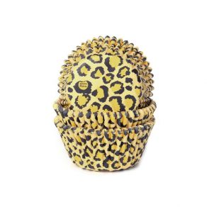 HoM Muffinssivuoka Leopard Yellow 50kpl/pkt