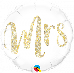 Mrs glitter foliopallo gold 