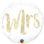 Mrs glitter foliopallo gold 