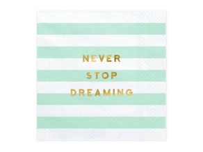 Never Stop Dreaming lautasliina 33x33cm 20kpl/pkt
