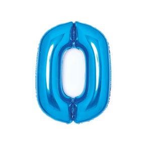 Numerofoliopallo 0, sininen 66cm