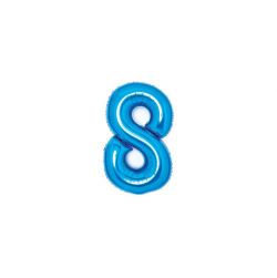 Numerofoliopallo 8, sininen 66cm