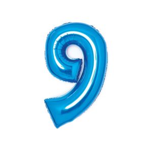Numerofoliopallo 9, sininen 66cm