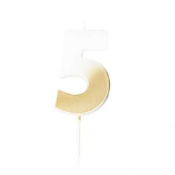 Ombre Gold numerokynttilät 6cm