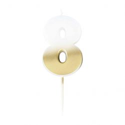 Ombre Gold numerokynttilät 6cm