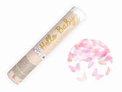 Pinkit perhoset confettitykki