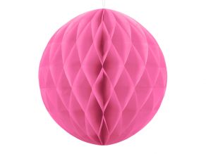 Pyöreä honeycomb paperikoriste pinkki 20cm