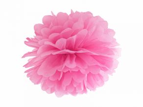 Pompom paperikoriste fuksia 35cm