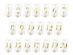 Pöytänumero tarrat 1-20