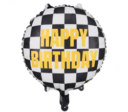 Racing happy birthday foliopallo