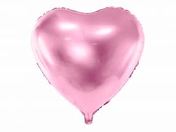Vaaleanpunainen sydän foliopallo 