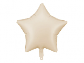 Tähti foliopallo 48cm, satiinibeige