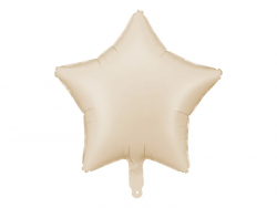 Tähti foliopallo 48cm, satiinibeige