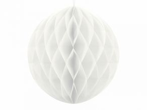 Pyöreä honeycomb paperikoriste valkoinen 40cm